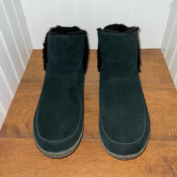 Sorel Sage Nakiska Faux Fur Lined Slipper Booties Size 8 - Picture 2 of 8